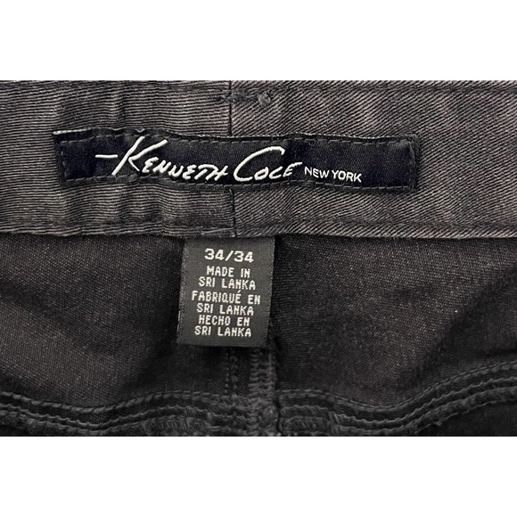 Kenneth Cole Oritt Straight Leg Jeans Mens Size 34x34 Stretch Charcoal Gray - Picture 3 of 16